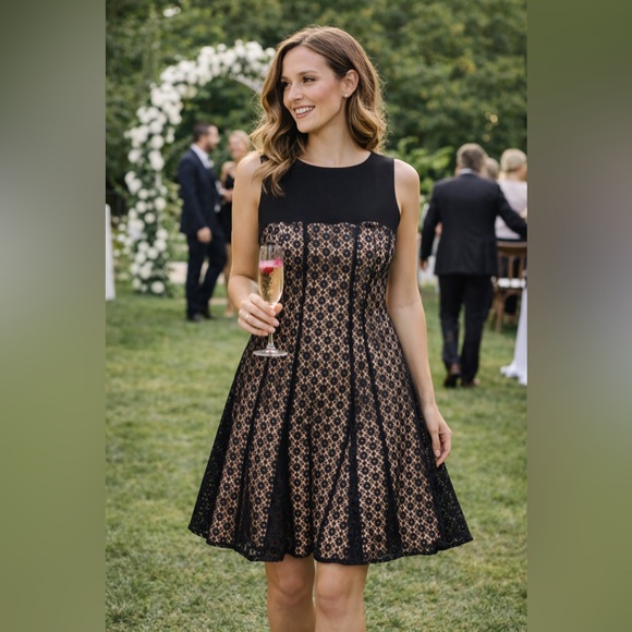 Anne Klein Dresses & Skirts - Anne Klein Black Lace Fit & Flare Dress 🖤